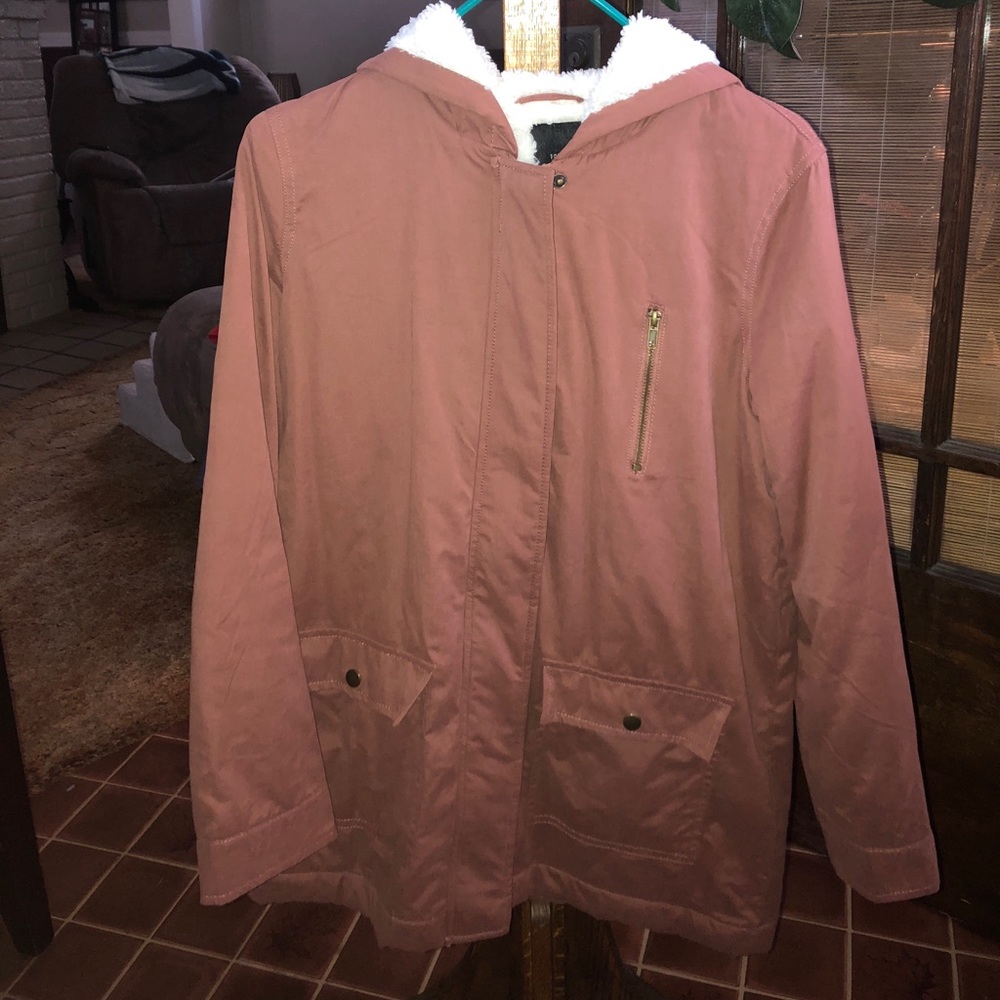 Mauve longline fall jacket